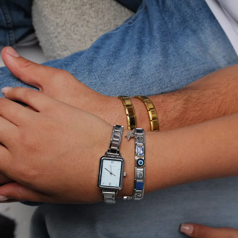 גרסת מחוג תכלת בכסף ,Como watch