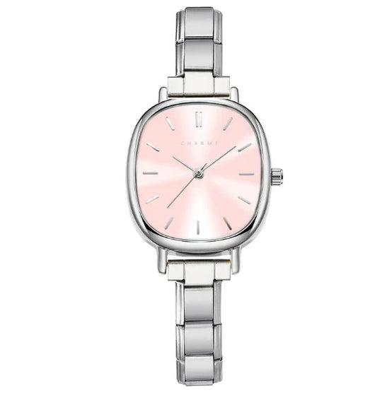 גרסת מחוג ורודה בכסף ,Capri watch