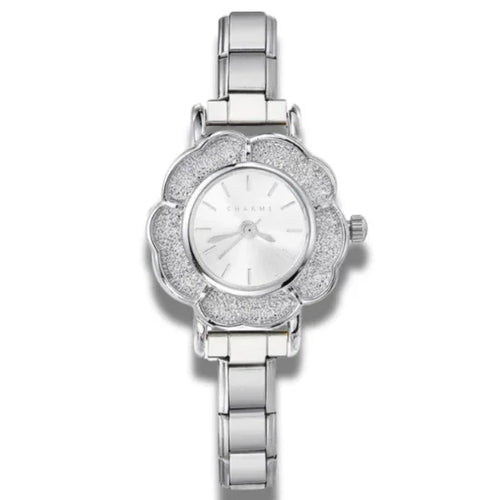 גרסת מחוג לבנה בכסף ,Florence watch
