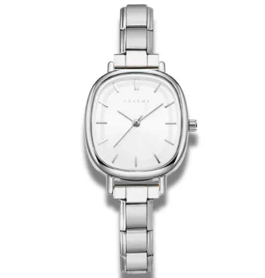 גרסת מחוג לבן בכסף ,Capri watch