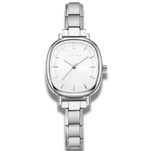 גרסת מחוג לבן בכסף ,Capri watch