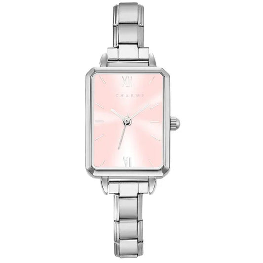 גרסת מחוג ורוד בכסף ,Como watch