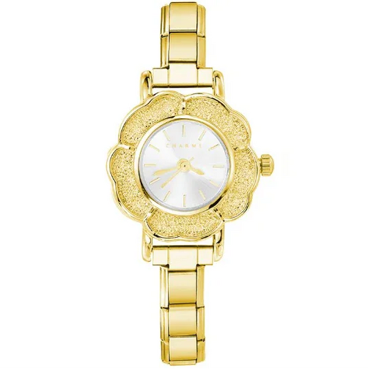גרסת מחוג לבנה בזהב ,Florence watch