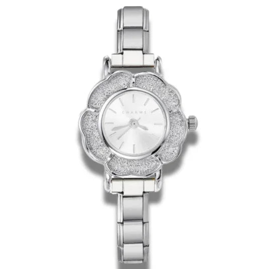 גרסת מחוג לבנה בכסף ,Florence watch