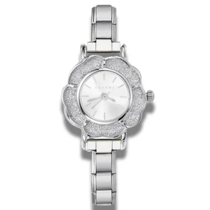 גרסת מחוג לבנה בכסף ,Florence watch