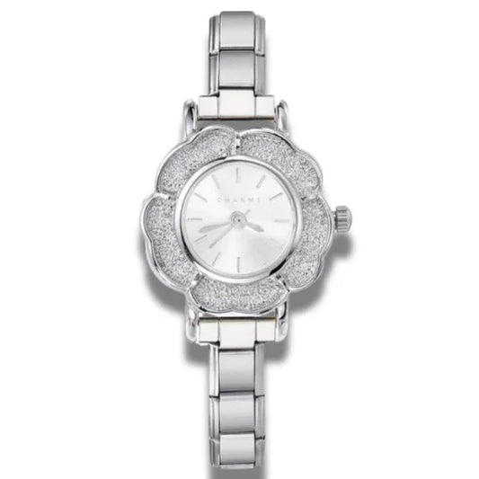 גרסת מחוג לבנה בכסף ,Florence watch