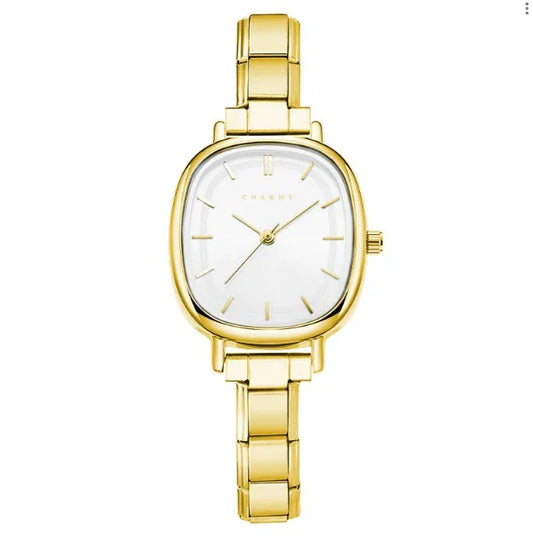 גרסת מחוג לבן בזהב ,Capri watch