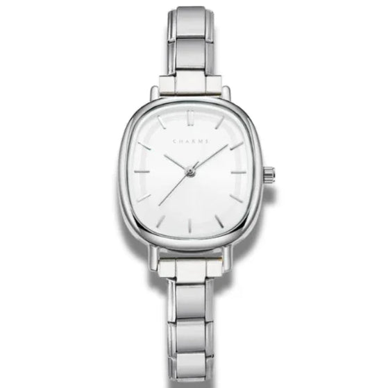 גרסת מחוג לבן בכסף ,Capri watch